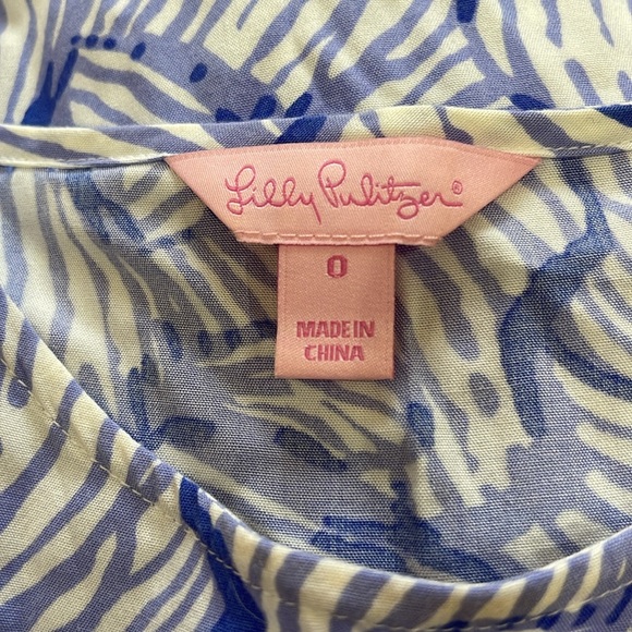 Lilly Pulitzer Sonya Set Bright Navy House Of Nemo Size 0 EUC - Picture 3 of 4